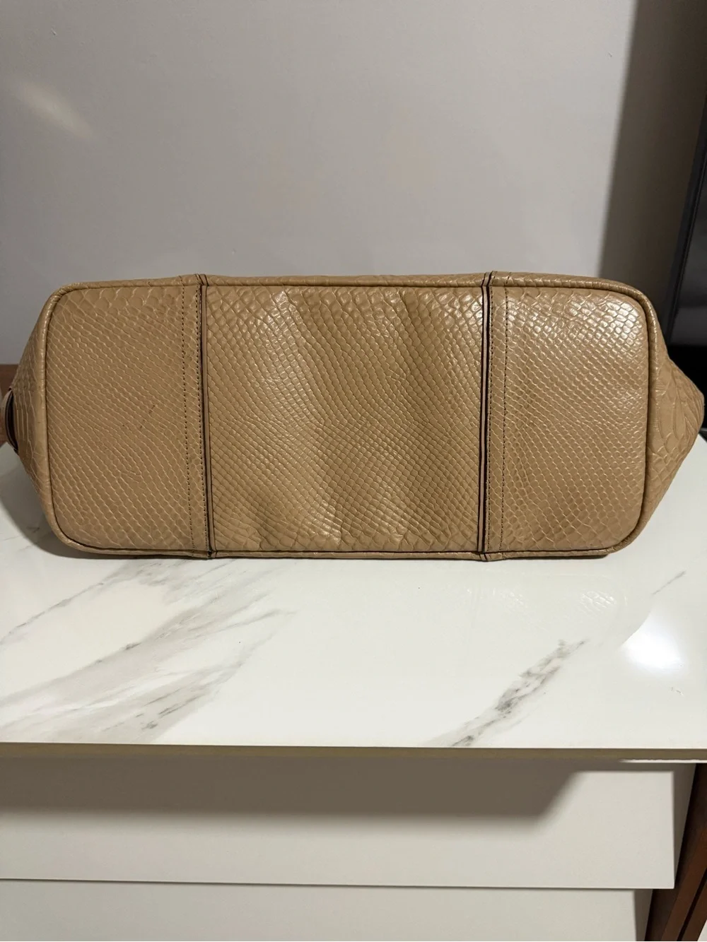 Coach Hadley Neutral Tote Bag with Scarf Accent